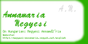 annamaria megyesi business card